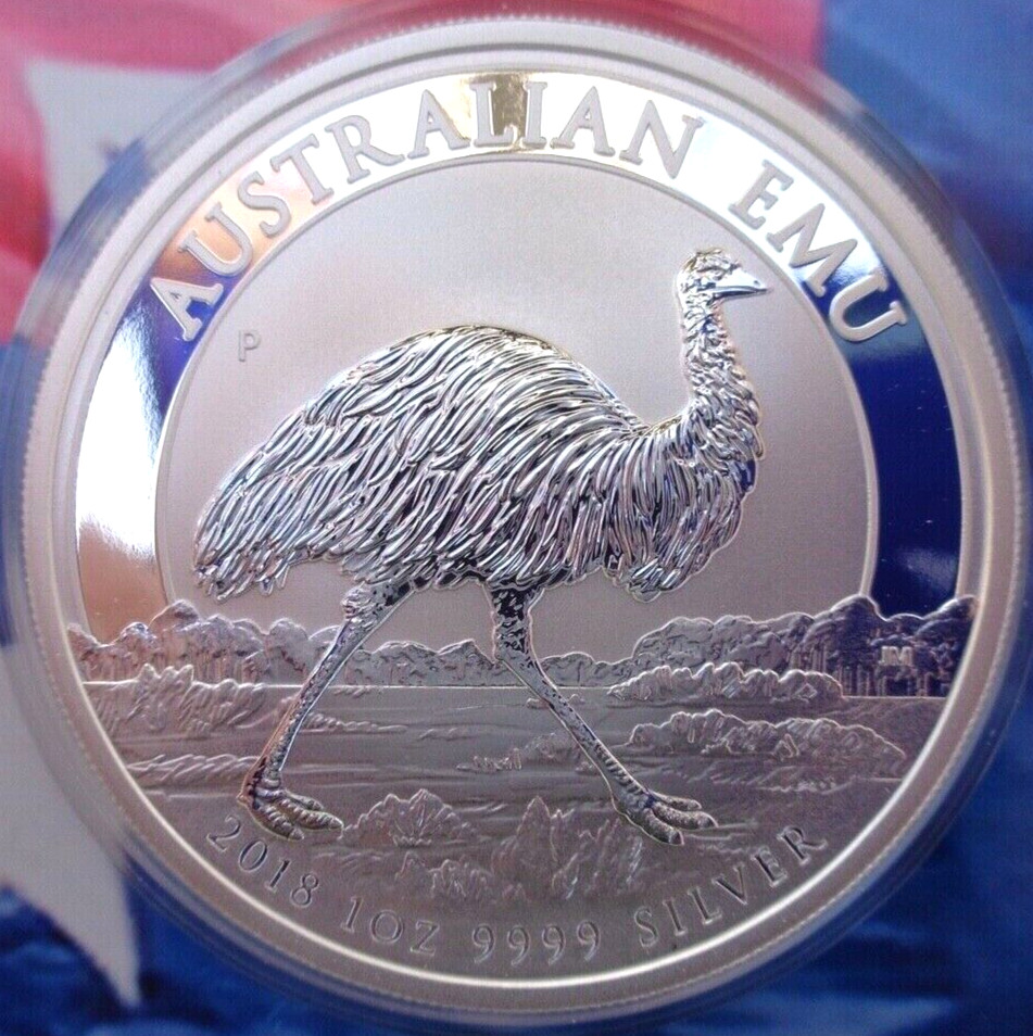 2018 Australian EMU coin .9999 ultra fine silver FIRST IN THE SERIES