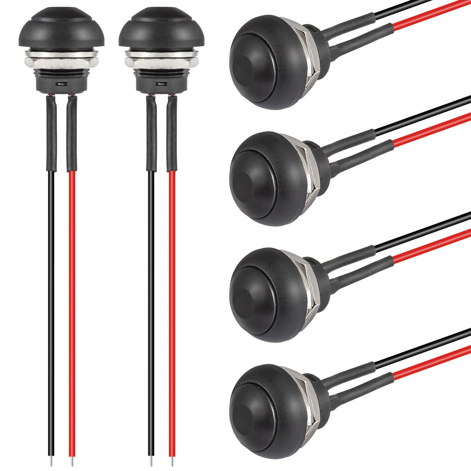 VEXUNGA 12MM Momentary Push Button Switch ON Off Round Mini Waterproof Push...