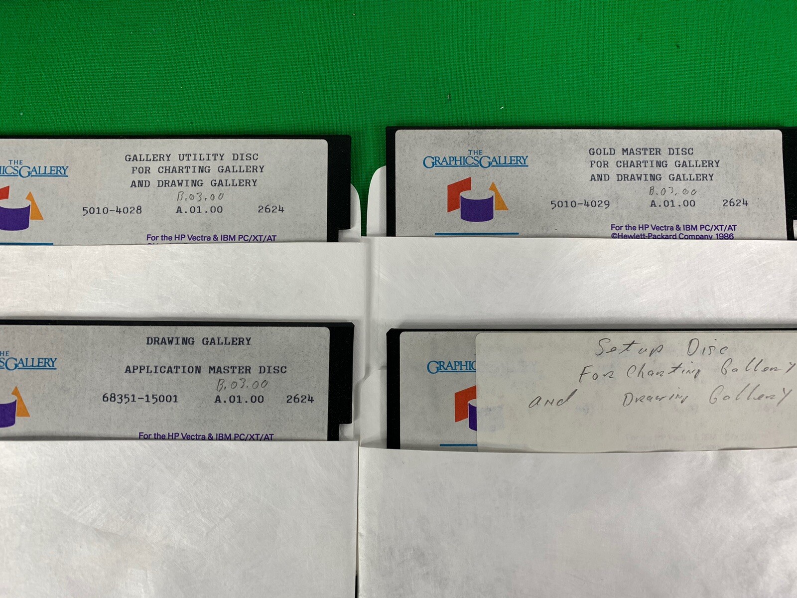 1986 HP Gallery Collection, Drawing Vol 1, Charting Vol 2, Software and Manuals
