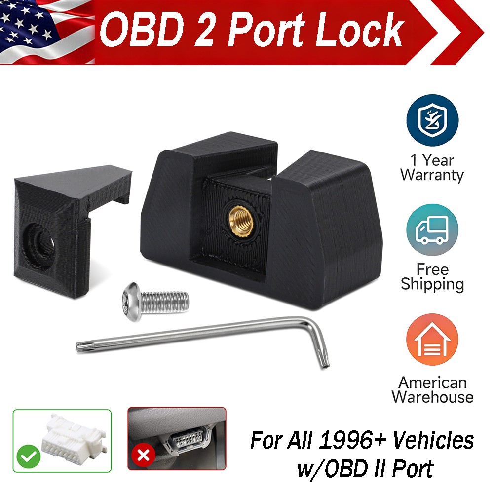 OBD Port Security Anti-theft Lock Block For All 1996 up Vehicles w/ OBD II Port
