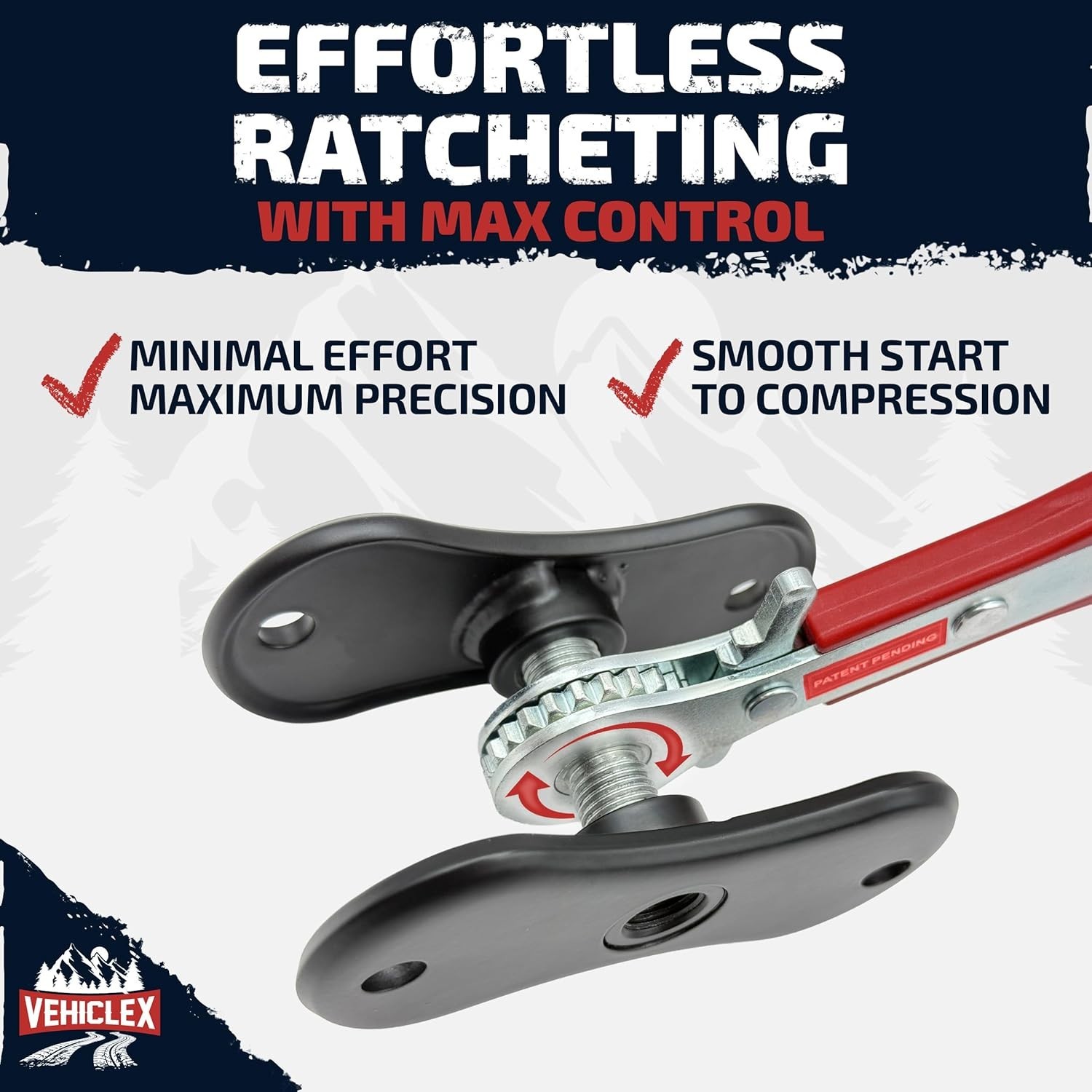 Heavy Duty Brake Caliper Compression Tool with Ratcheting Handle & Ribbed Plates