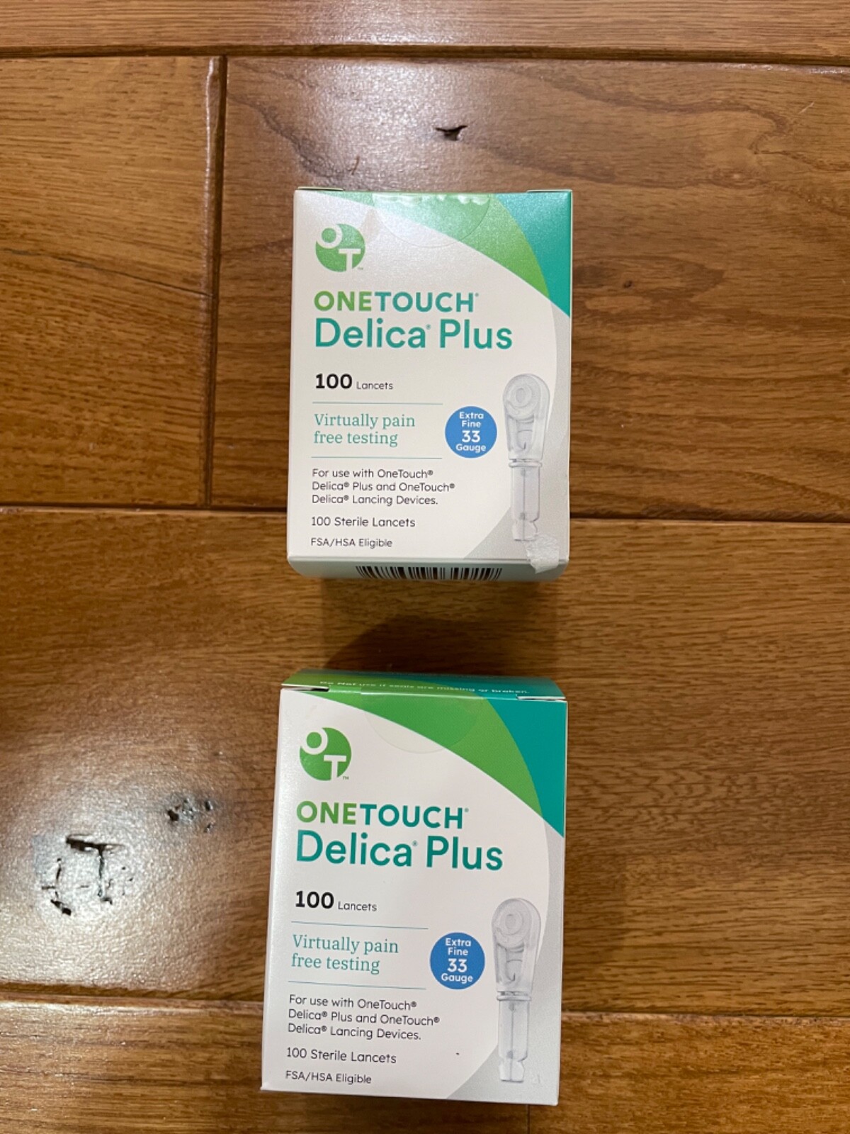 OneTouch Delica Extra Fine 33 Gauge Lancets 100ct x2