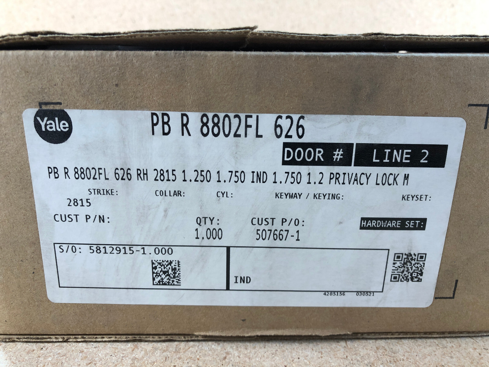 Yale PBR 8802FL 626 RH Heavy Duty Commercial Mortise Lock Assembly, Satin Chrome