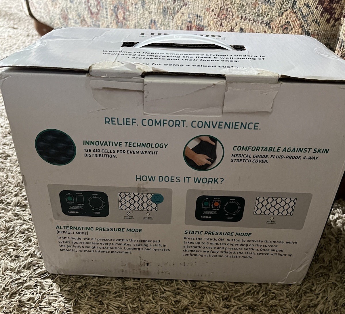 LUNDERG Alternating Air Pressure Pad For Recliners