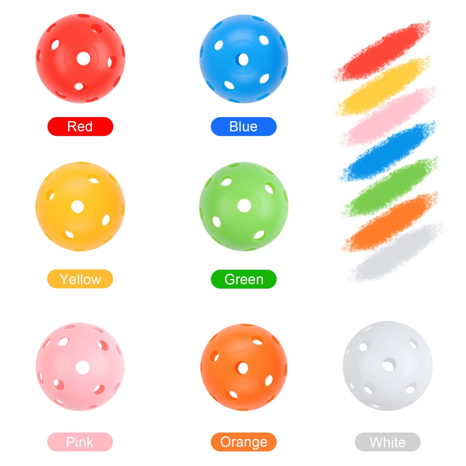 Joyberg Practice Golf Balls 24 Pack, 42mm Plastic Golf Balls, Practice Golf Ball
