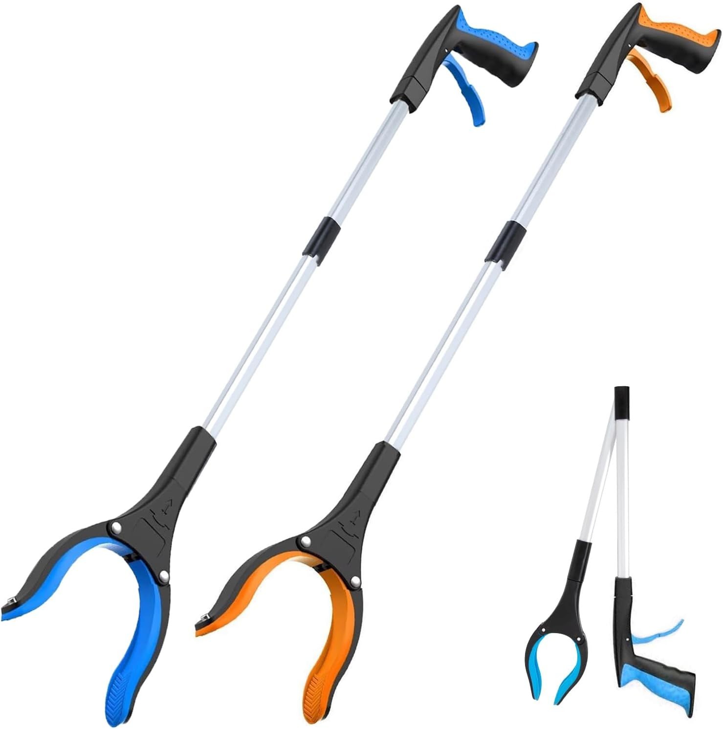 Grabber Reacher Tool - 32” Extra Long Foldable Gripper and Reaching Tool - Heavy