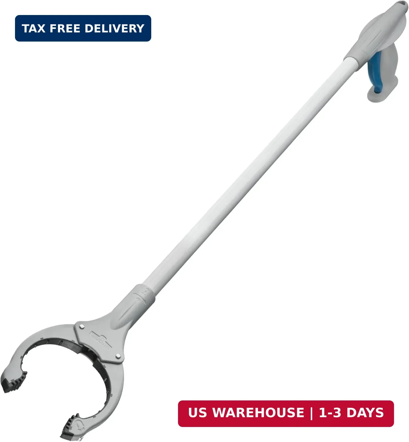 Unger 32" Grabber Plus Reacher Tool and Trash Picker Upper, Built-In Magnet and