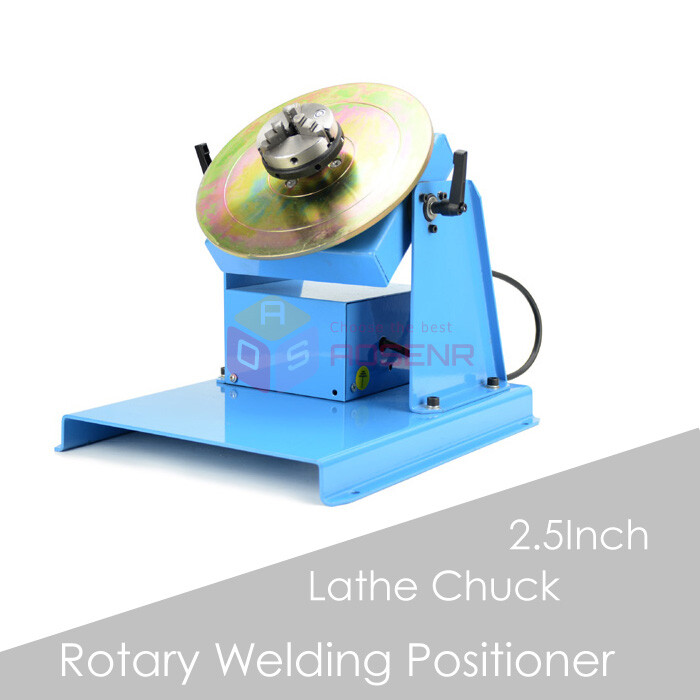 110V/220V Rotary Welding Positioner Turntable Table Mini 2.5" 3 Jaw Lathe Chuck