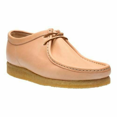 Clarks Originals Men Wallabee Natural Tan Lea Made Italy UK 7,8,9,10,11,12 G
