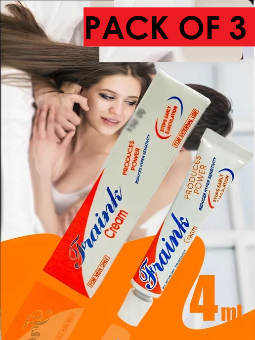 Fraink Cream For Men Tube 4ml Free Shipping Pack of 3 Reduce Hypersensitivity
