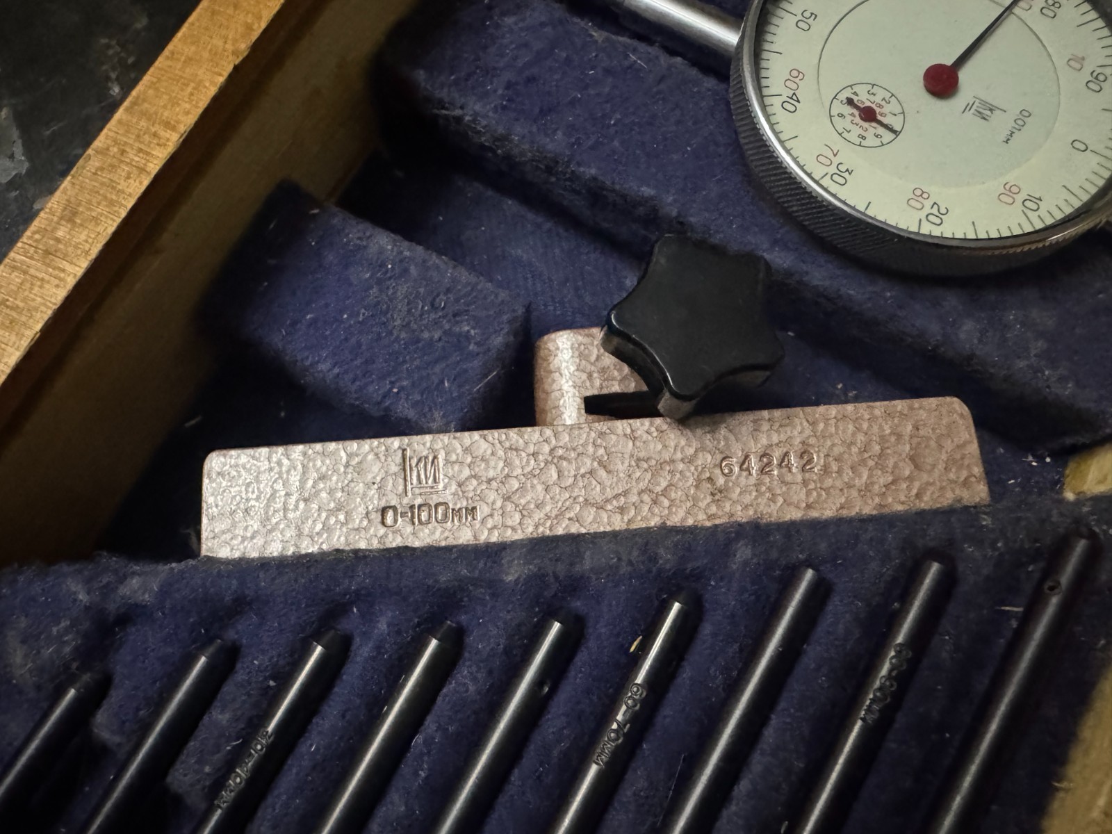 Depth Gage Micrometer Set Measuring Range 0-100mm/ 0.01mm USSR NEW!