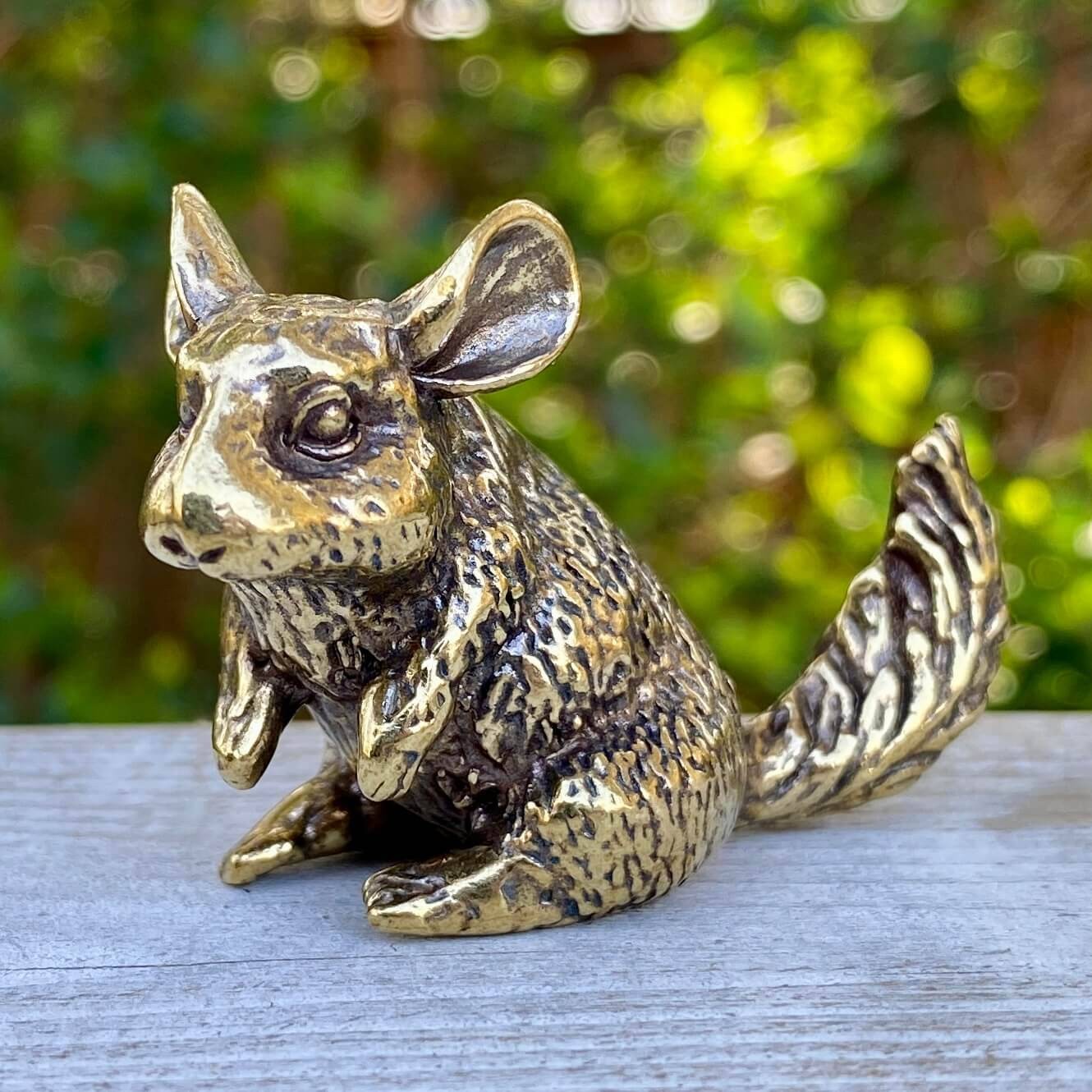 Solid Brass Chinchilla - Symbol of Joy, Curiosity & Calm Spirit - A1