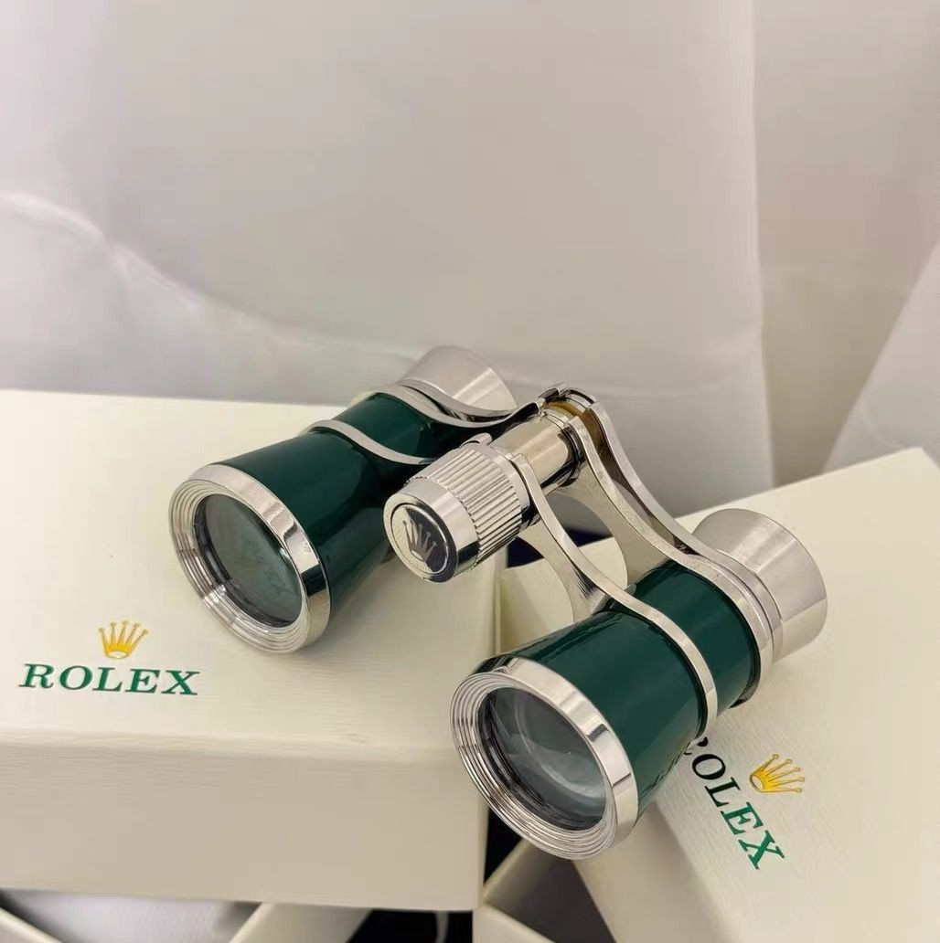 Rolex Green Opera Glasses Binoculars with Box & Pouch – Rare Collectible