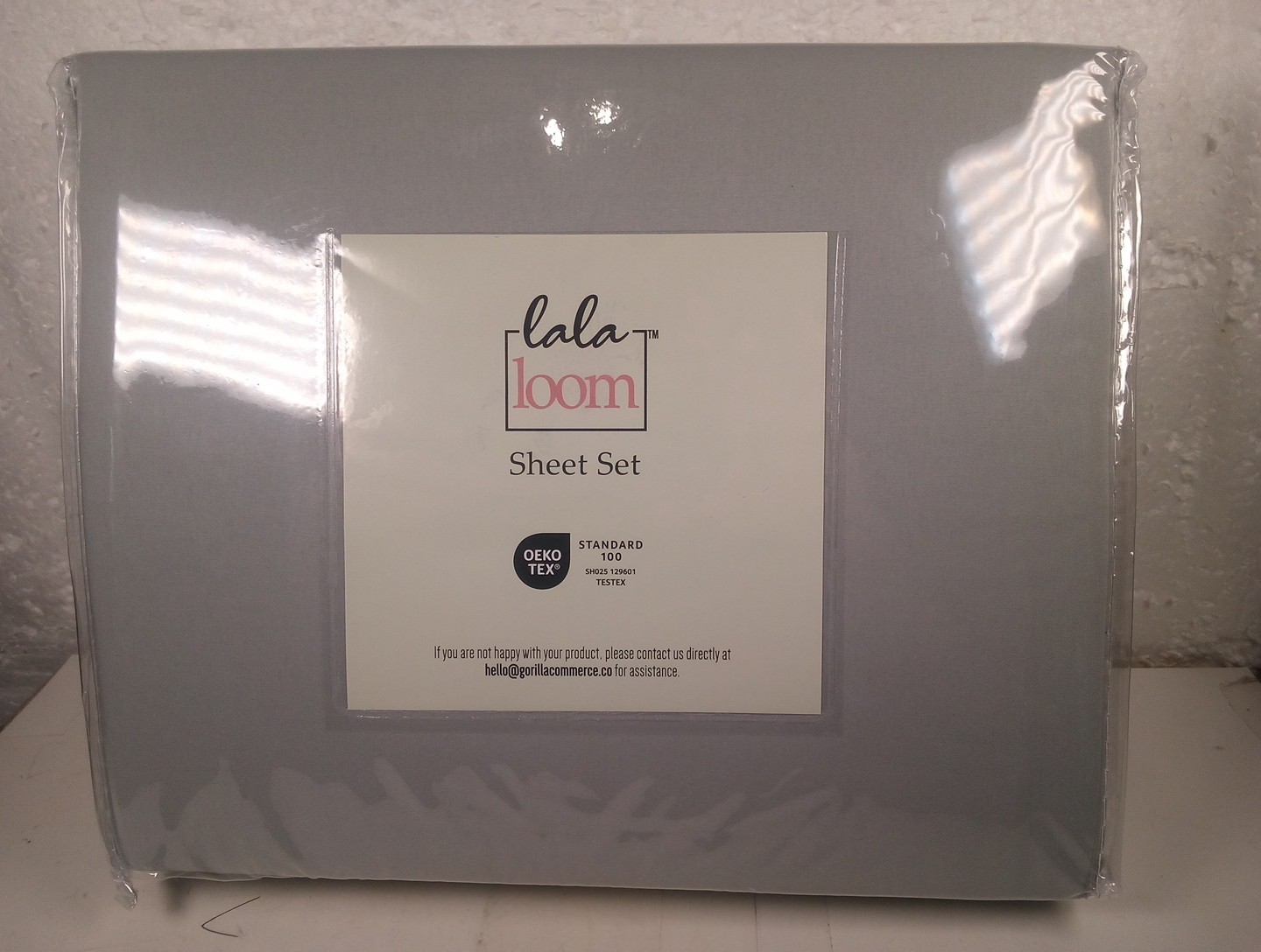 lalaLOOM Twin Bed Sheet Set Soft Microfiber Luxury Bedding, GRAY -Twin Size-
