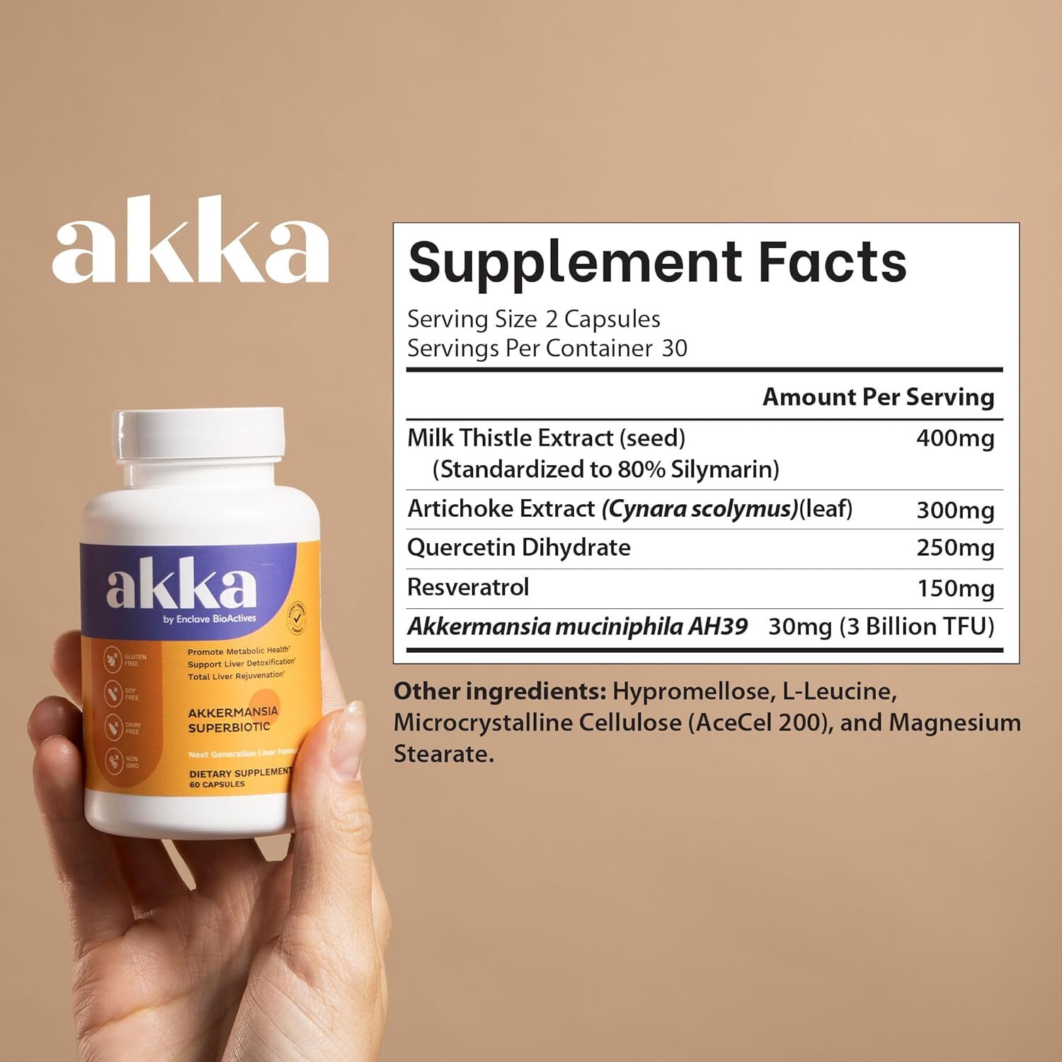 AKKA Premium Liver Cleanse Gut Health Detox Repair with Milk Thistle Superbiotic
