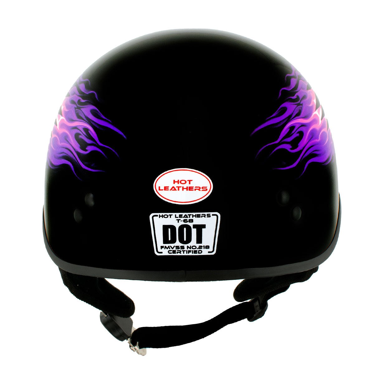 Motorcycle Helmet Hot Leathers Black Out Eagle DOT Half Helmet