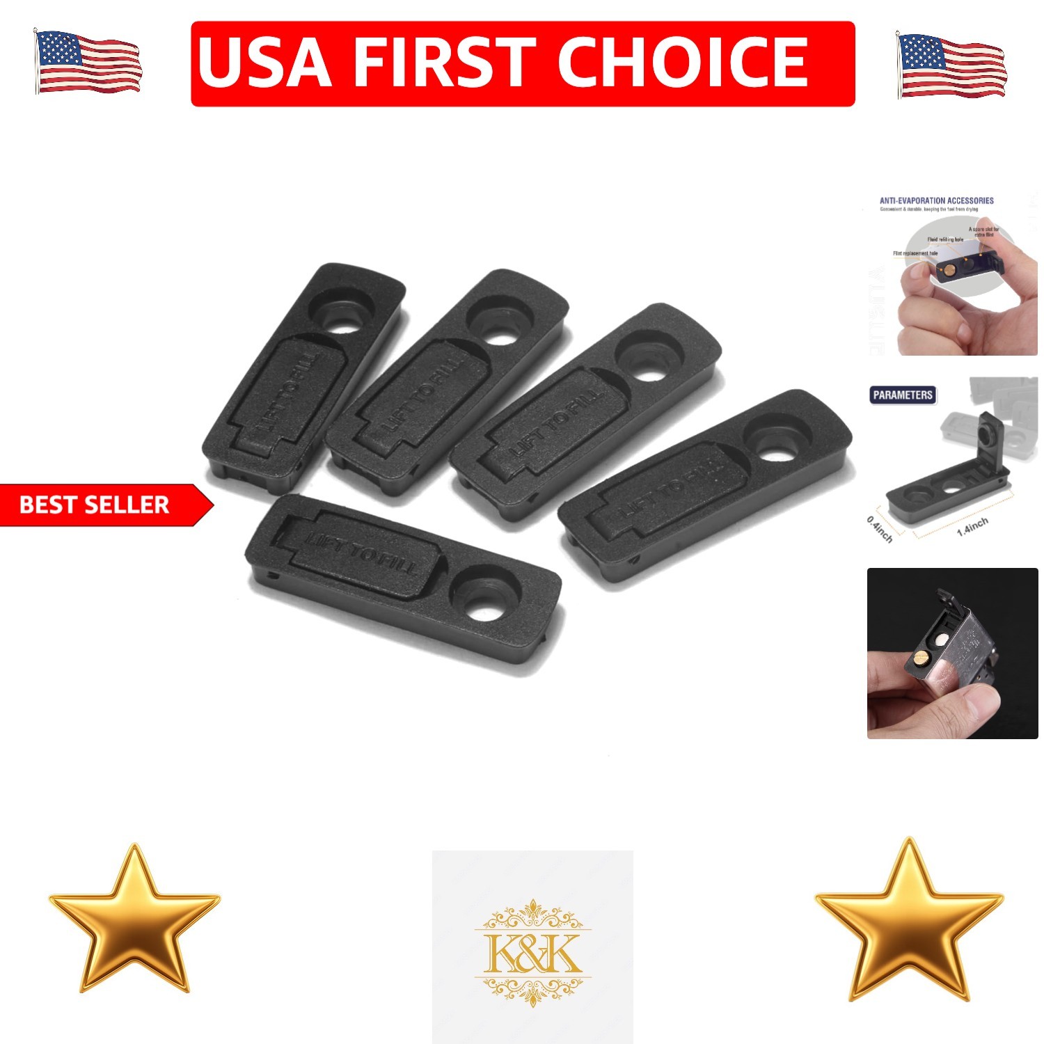 Durable 5PCS Lighter Gasket Seals - Reduces Evaporation, Reliable Black Rubber