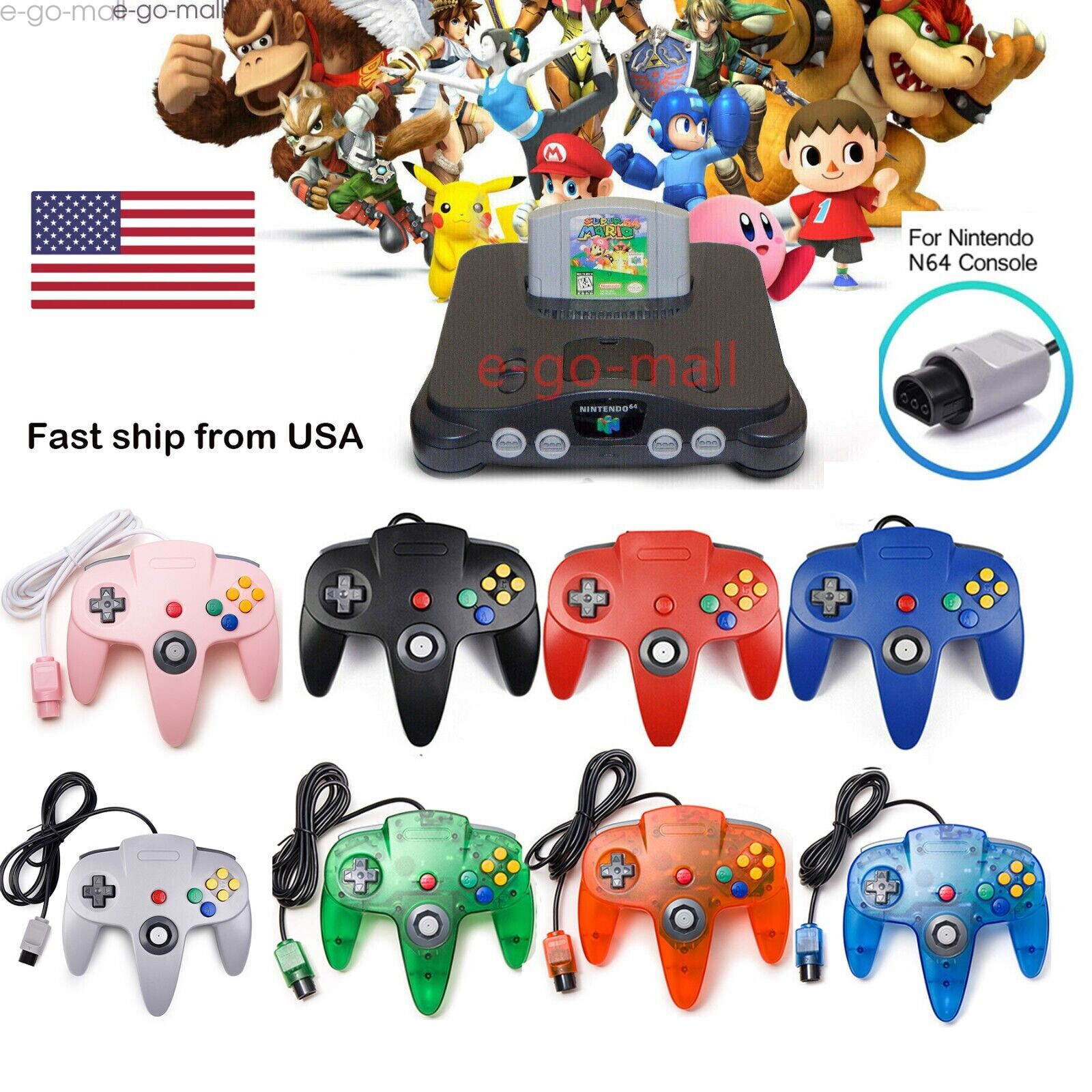 Classic N64 Replacement Controller Wired N64 Upgraded Joystick for N64 Console