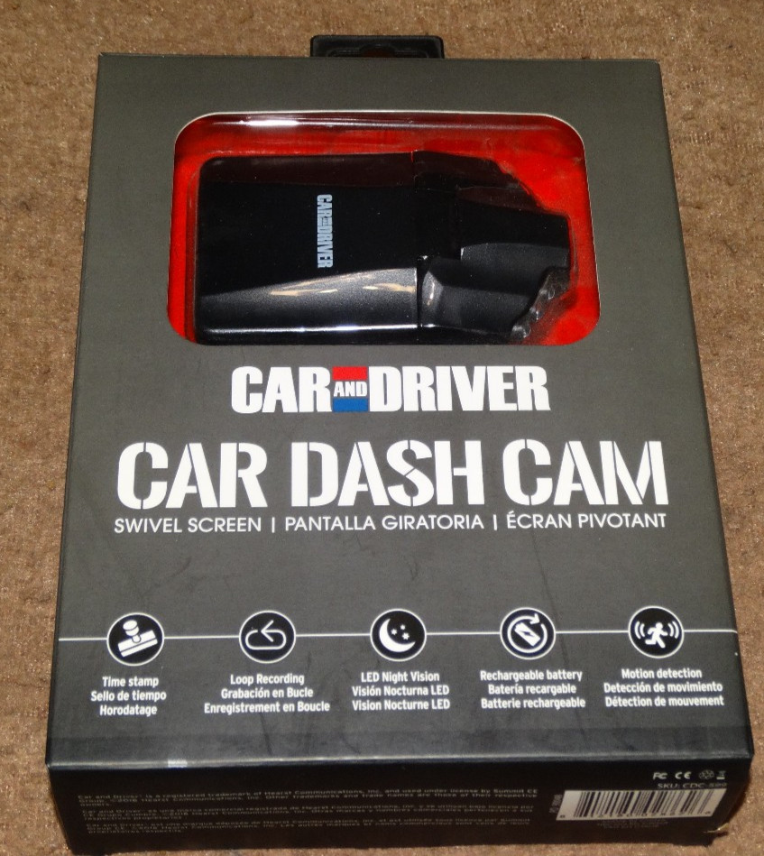 NEW CAR and DRIVER CDC-599 1080p High Def Dash Cam Swivel LCD screen NIOB