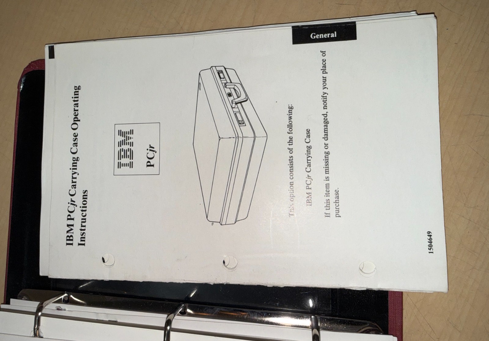 IBM Guide to Operations Personal Computer PCjr Manual 1502292 KL