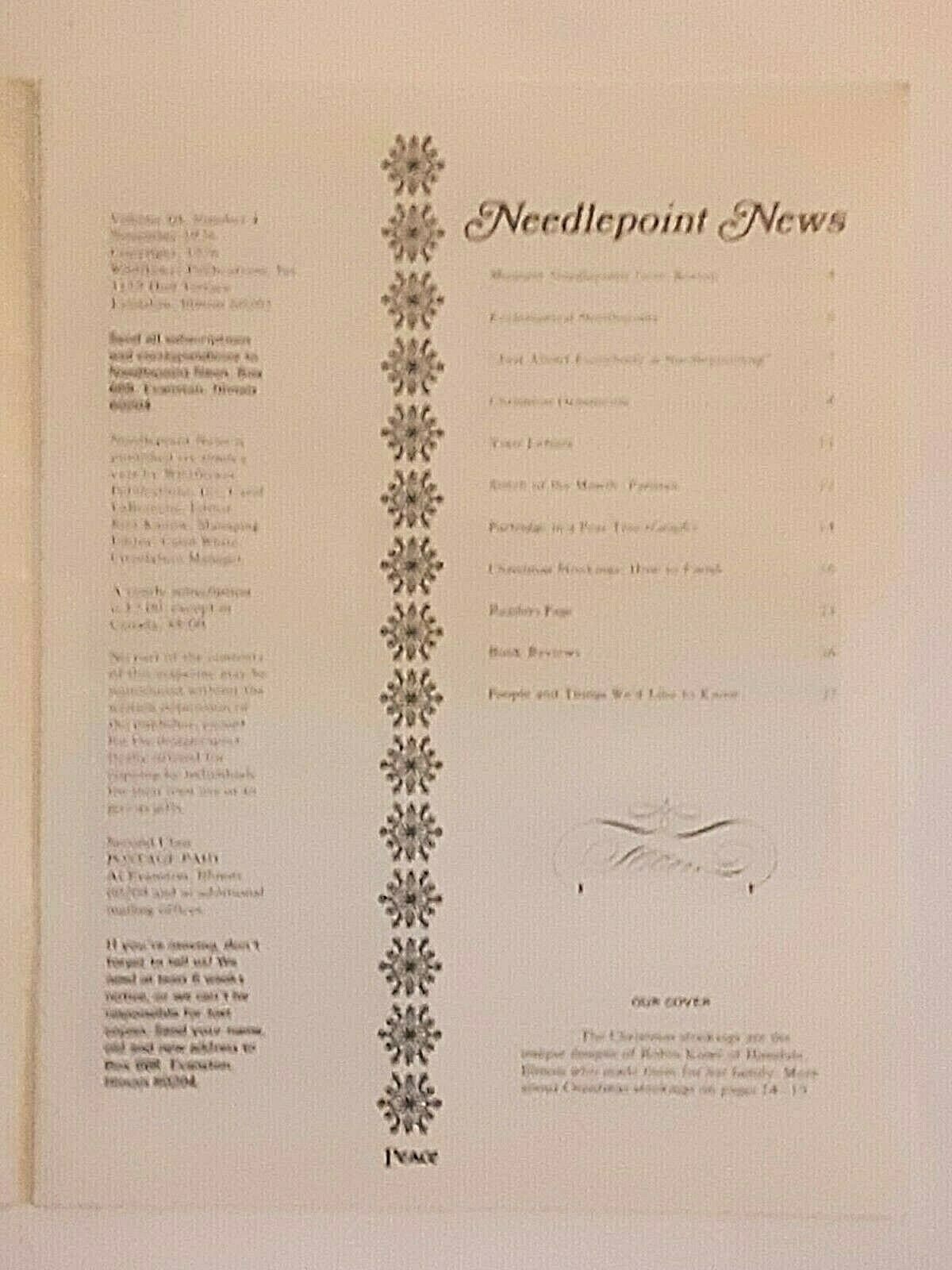 Needlepoint News Christmas Projects November 1976