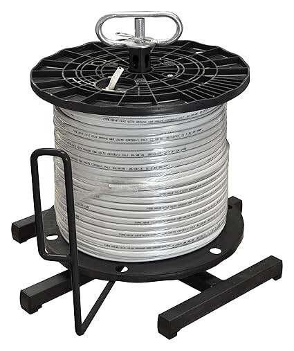 Wire Spooler Spool Cable Reel Dispenser Floor Rack Stud Mounted Electrician New