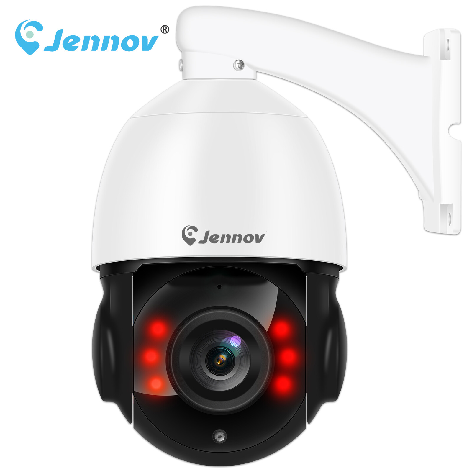 JENNOV 8MP Wired Camera PTZ 30x Zoom Security PoE Outdoor Compatible ONVIF