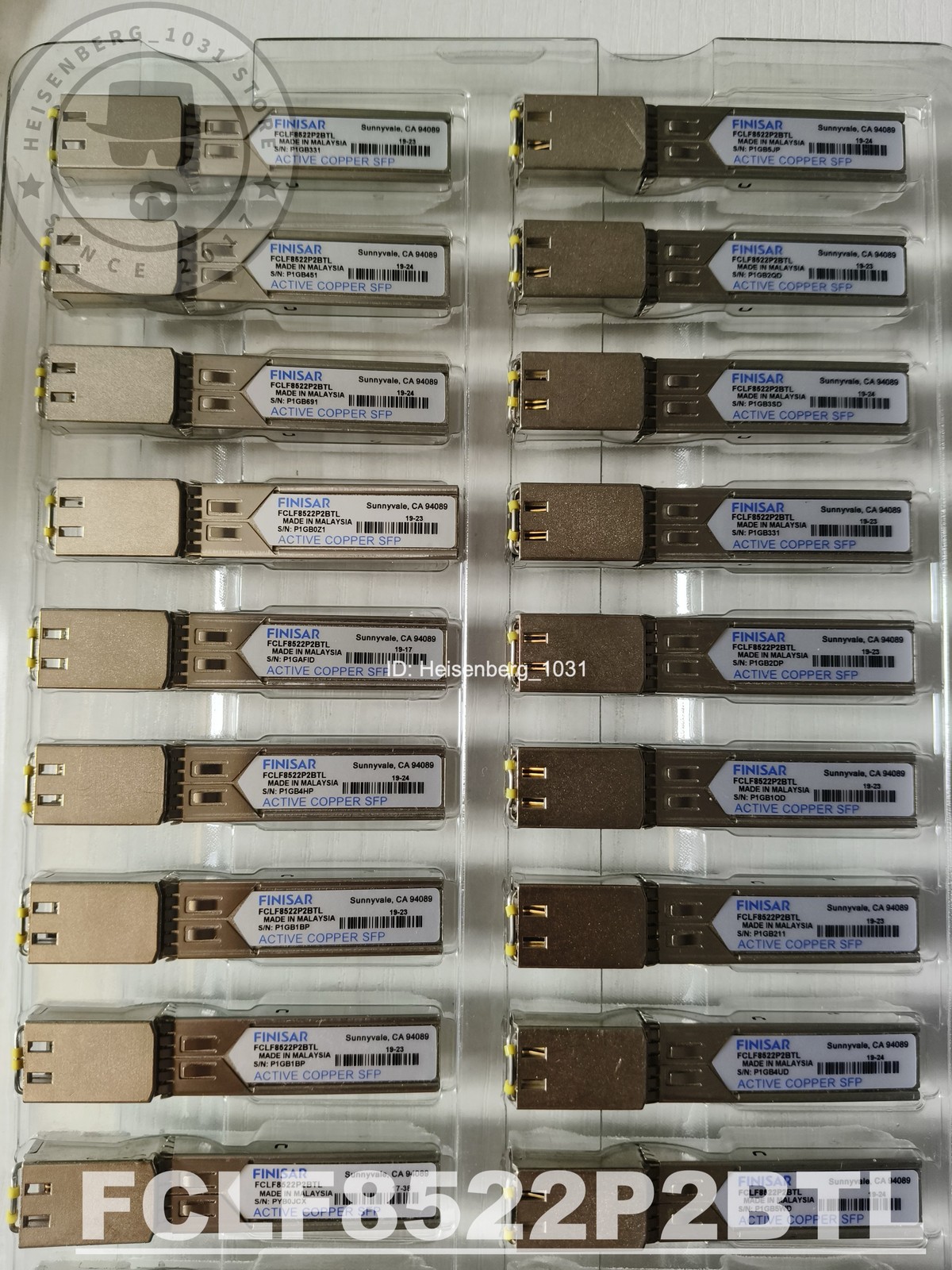 Finisar FCLF8522P2BTL SFP-1G-T 1000BASE-T SFP Copper RJ-45 transceiver