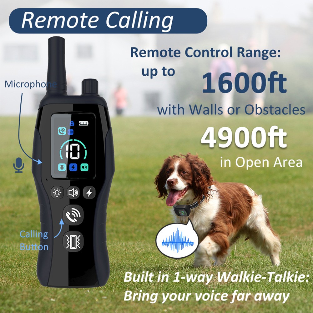 2000M Dog Training Collar Rechargeable Remote 3 Modes Waterproof Trainer