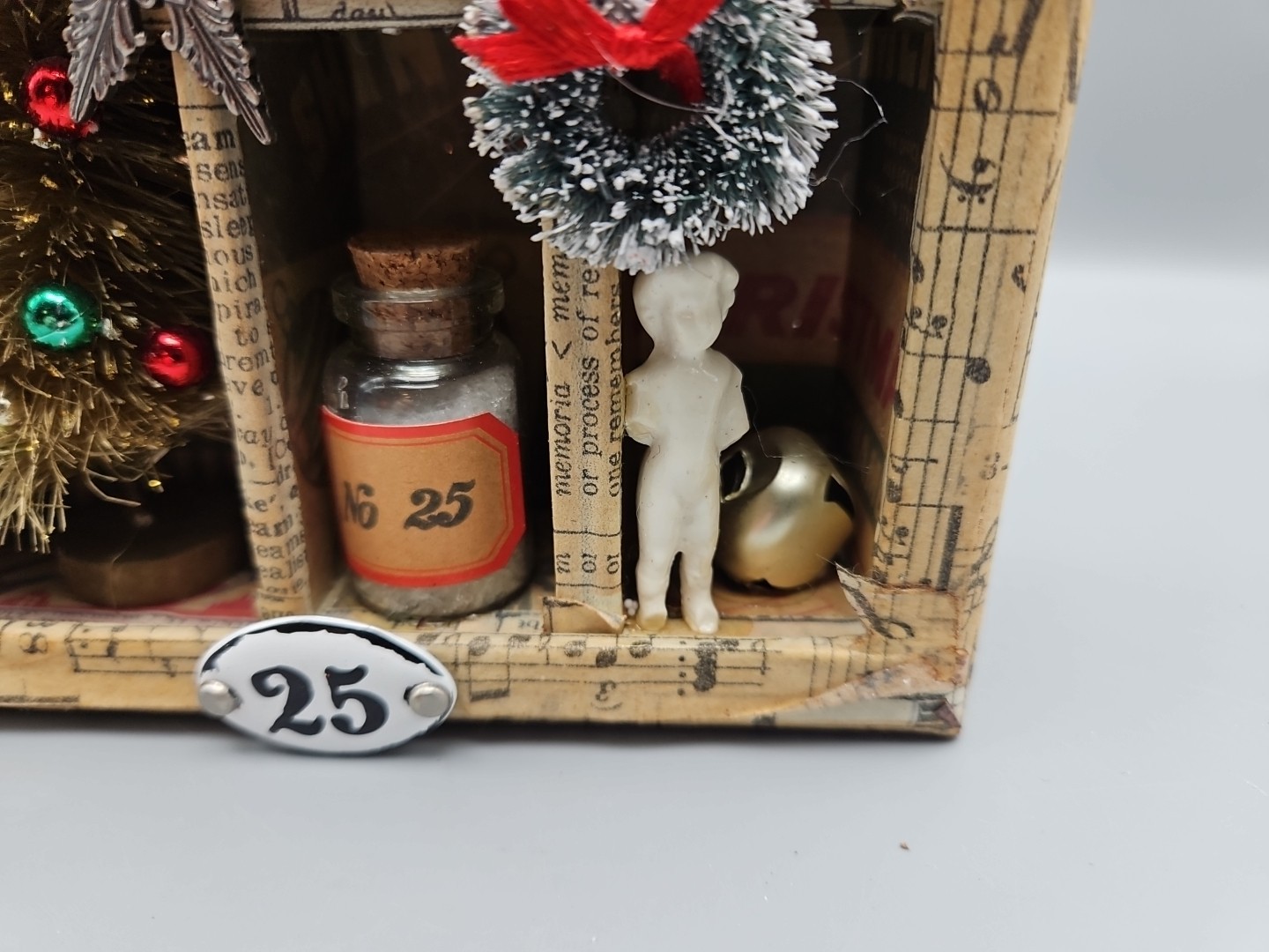 Pair Handmade Decorative Xmas Shadow Boxes, 22B
