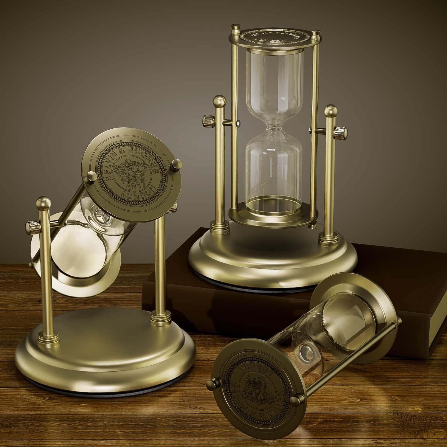 Empty Hourglass Fillable, Brass 360° Rotating DIY Sand Timer, Unity Sand Hourgla