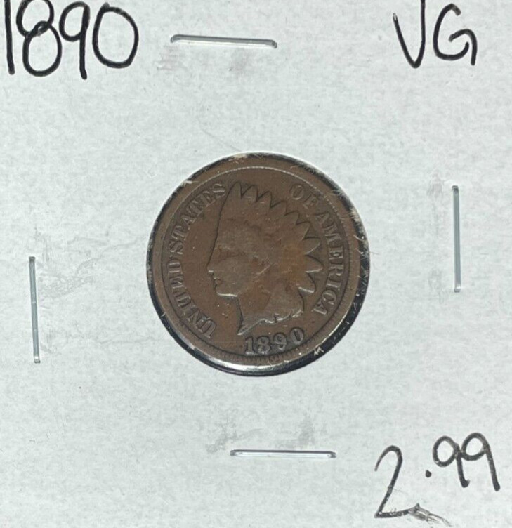 1890 INDIAN HEAD CENT ~VG  ~NICE COIN~