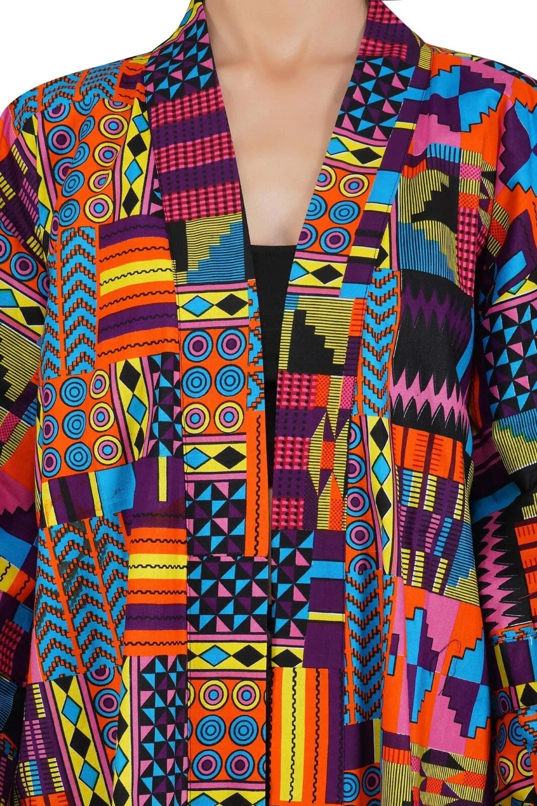 Ankara Long Kimono Jacket