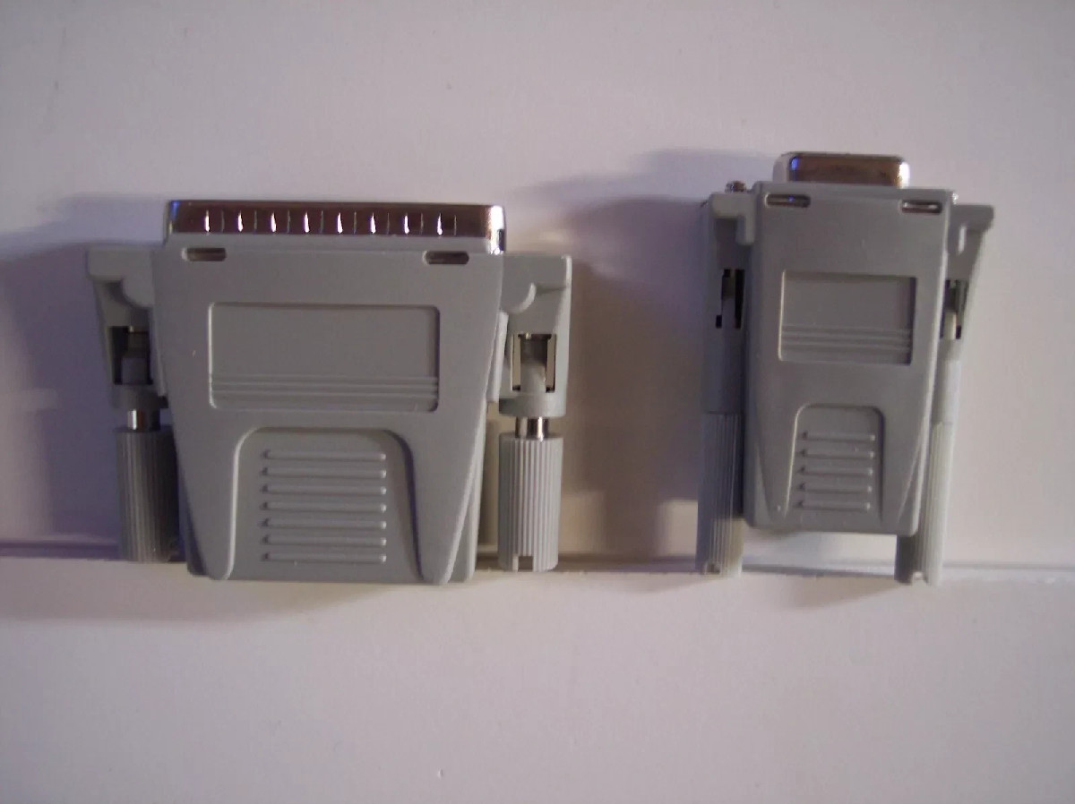 DB9 Female to DB25 Male Null Modem over Cat5/6 Cable Adapters cable not include