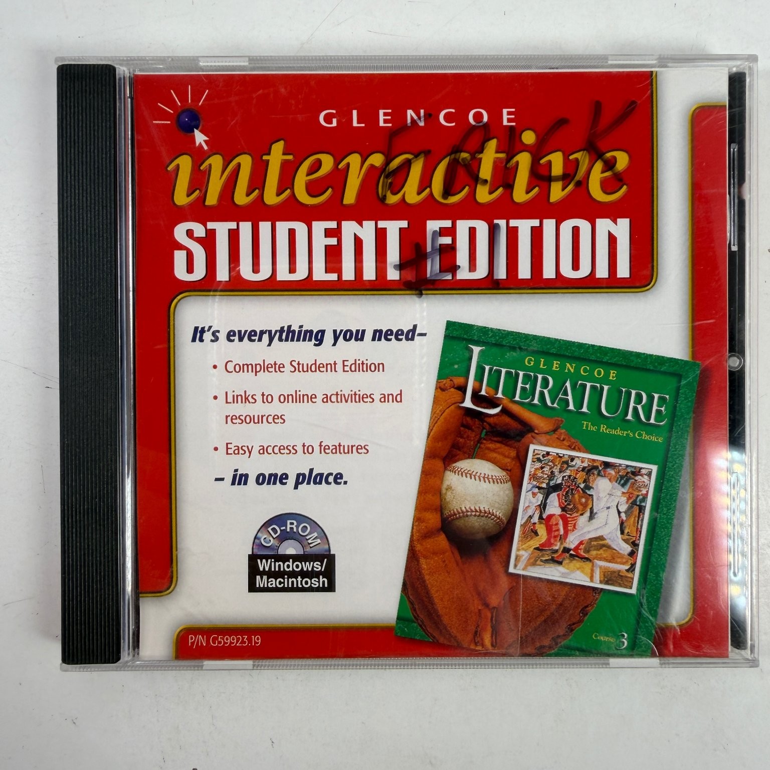 Glencoe Interactive Student Edition Literature Course 3 CD-ROM Windows Mac