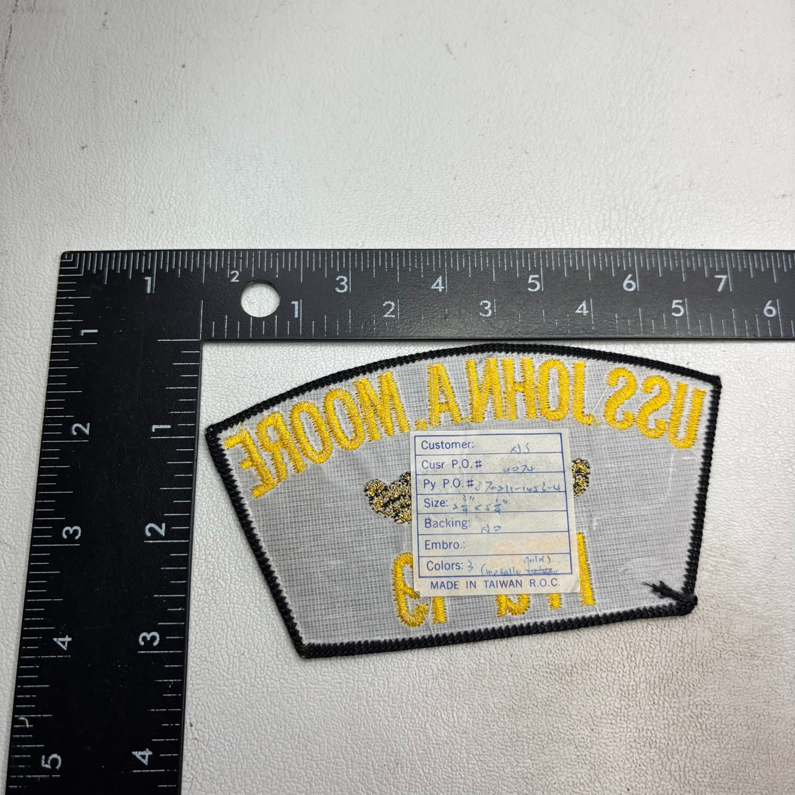 USN US Navy Frigate USS JOHN A. MOORE FFG-19 Hat Patch 27V2