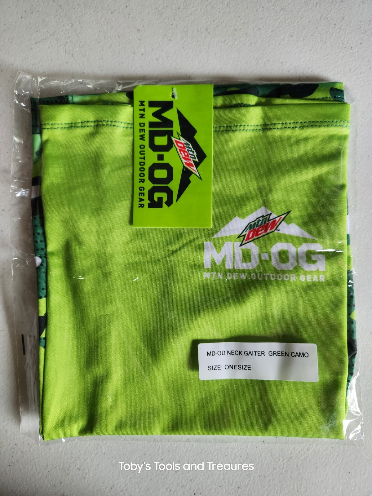 New Mtn Dew MD-OG Mtn Dew Outdoor Gear Neck Gaiter Green & Camo Onesize Fit All