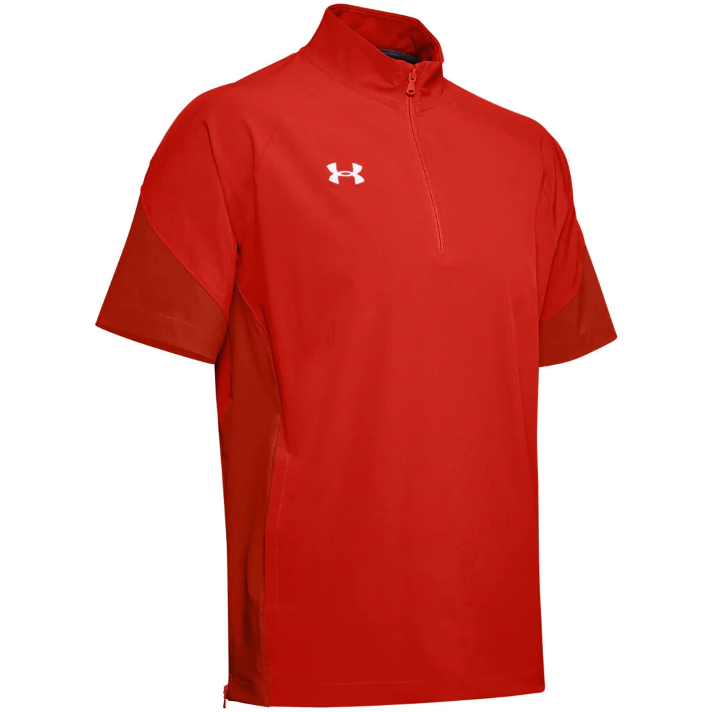 New Under Armour ¼ Zip Coach's Pullover Medium Red Storm Tech Men's Squad