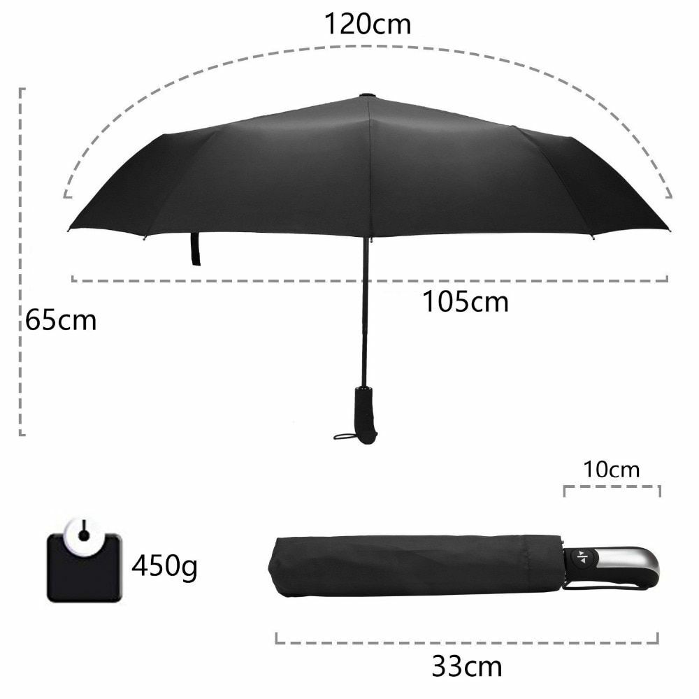 Automatic Umbrella Unisex Wind Resistant Folding Luxury Large Windproof Strong