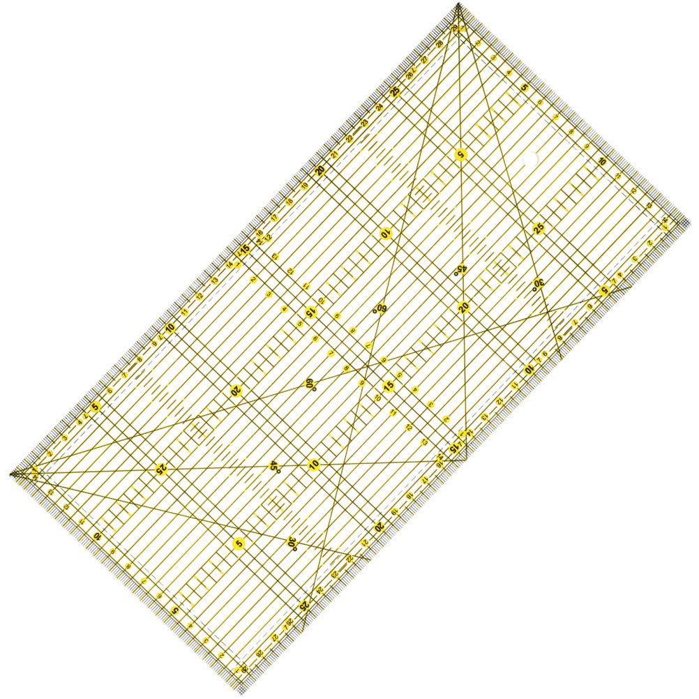 Slotted Quilting Ruler Patchwork Quarter Fabric Cutting Template