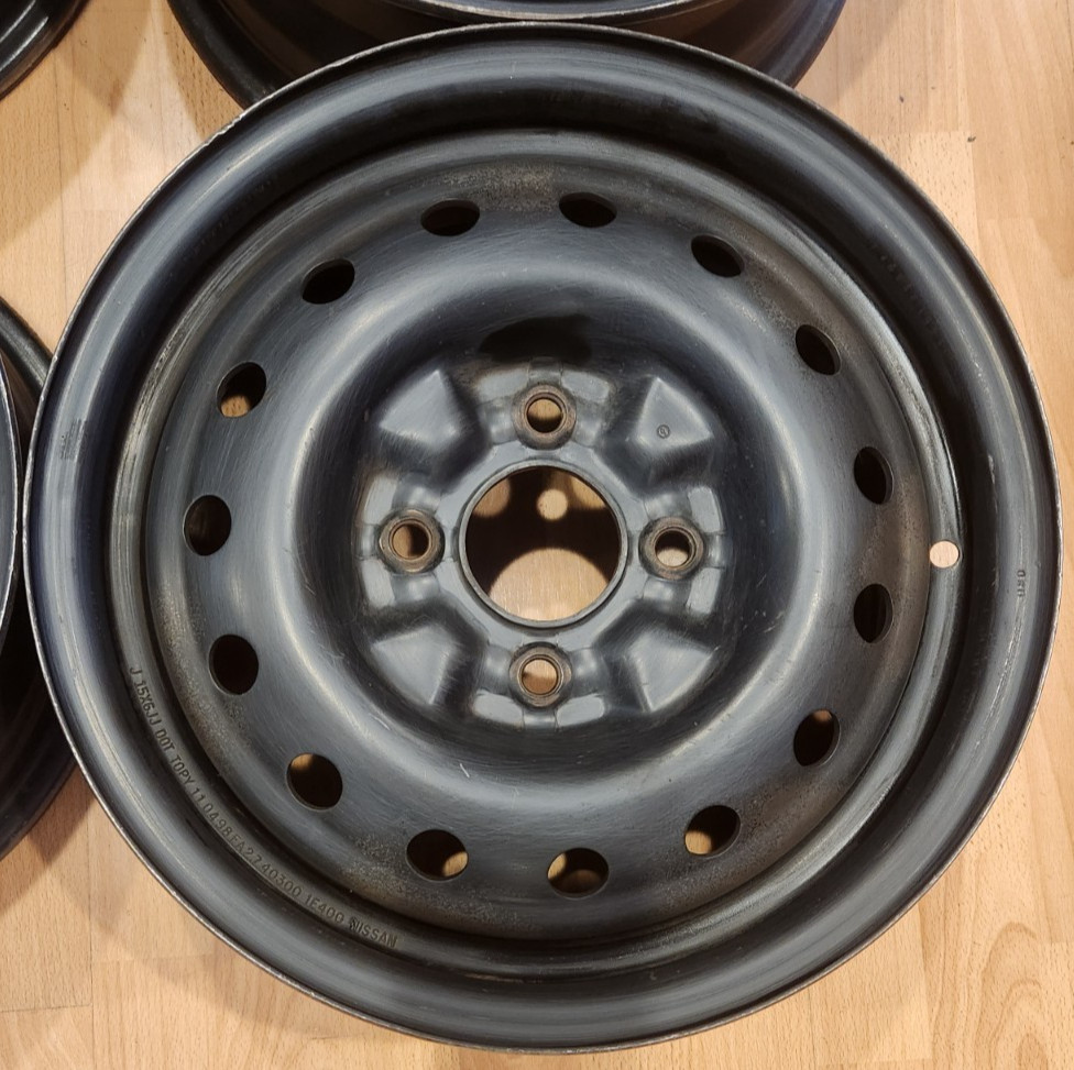 15" NISSAN ALTIMA, SENTRA OEM BLACK STEEL WHEEL RIM 15x6 1993-2006 4x4.5
