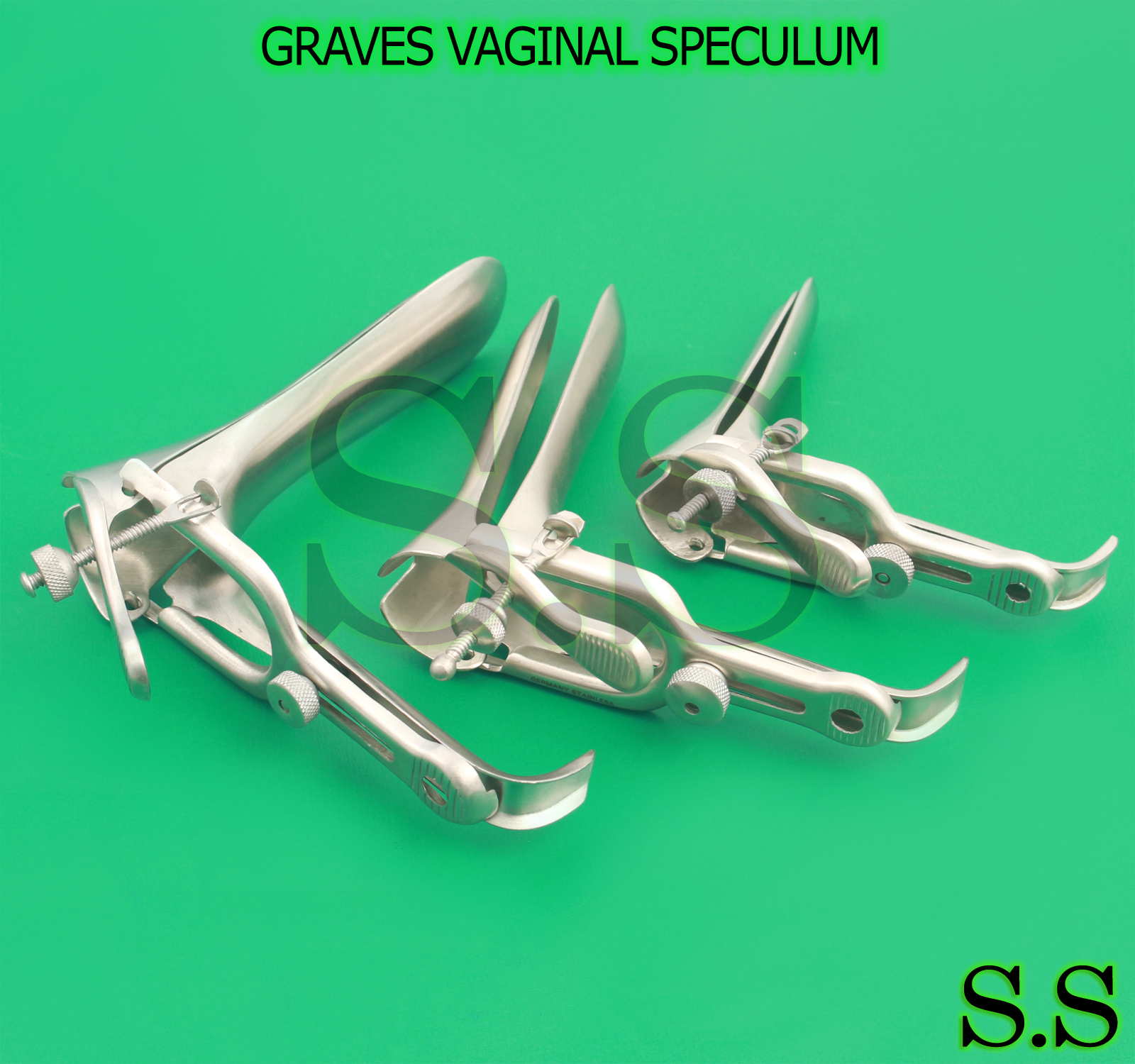 6 MEDIUM LARGE SMALL GRAVES PEDERSON VAGINAL SPECULUM