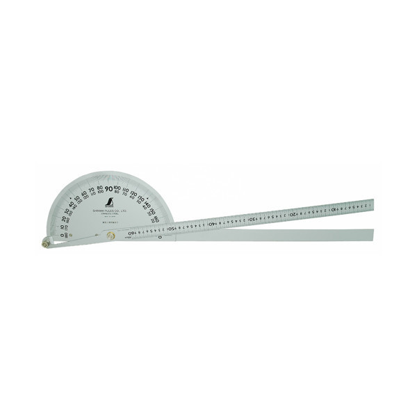 SHINWA Protractor Big 2 Blade Stainless Steel Big Size 600mm 62944