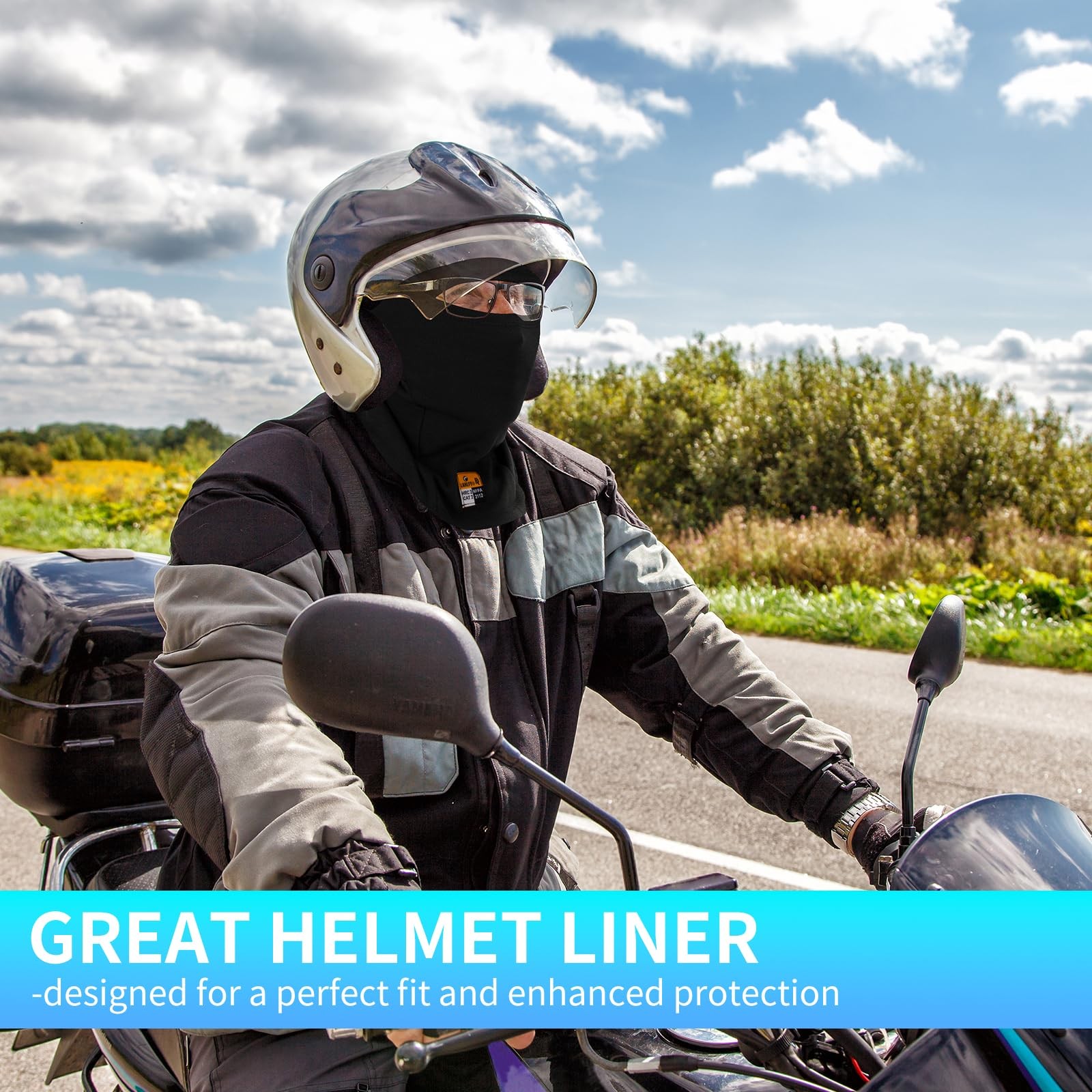 2PCS Cooling Motorcycle Balaclava Fire Resistant Full Face Mask Covering Mesh...