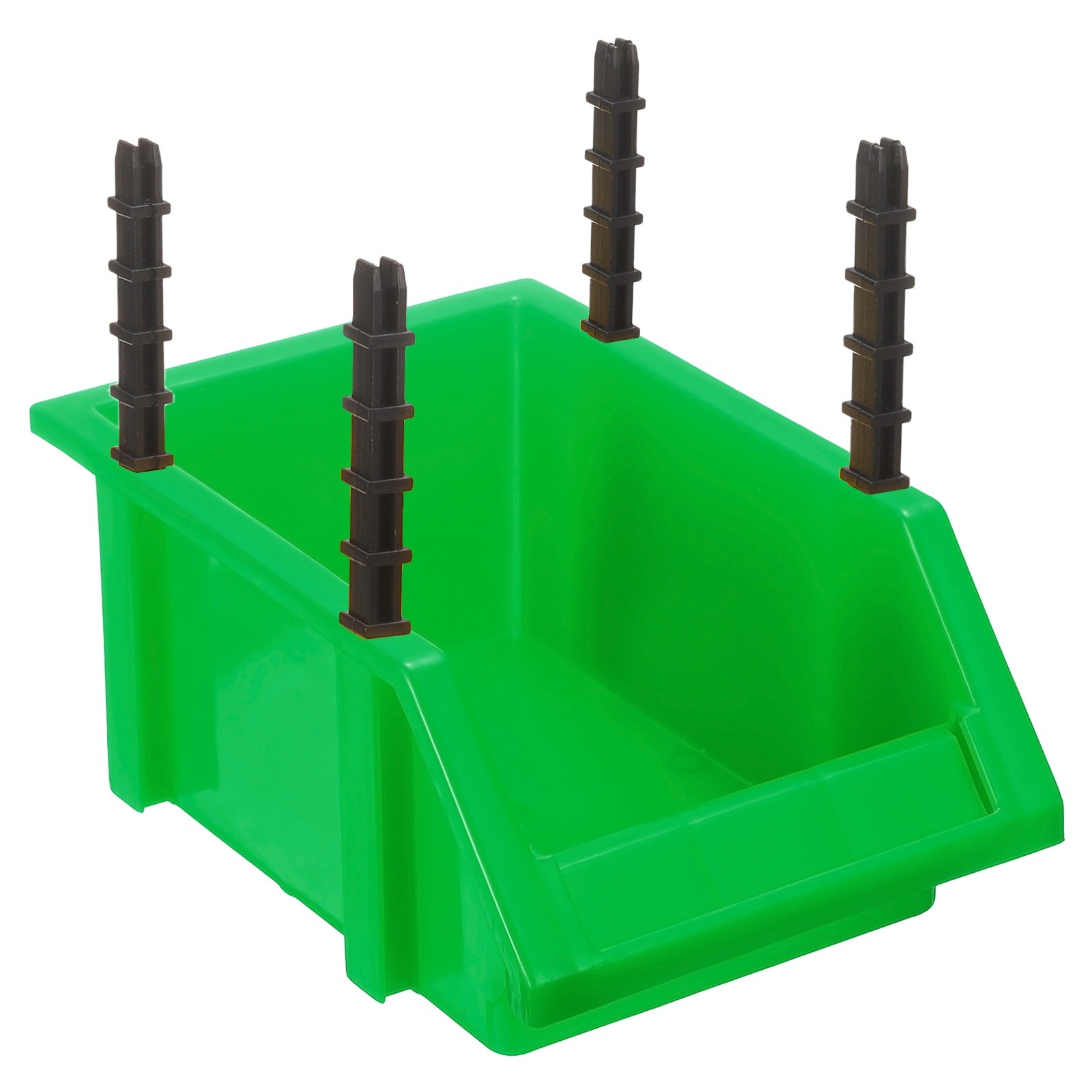 Plastic Shelf Bins 5.9" x 3.9" x 3" Wall Mounted Storage Bins, Green