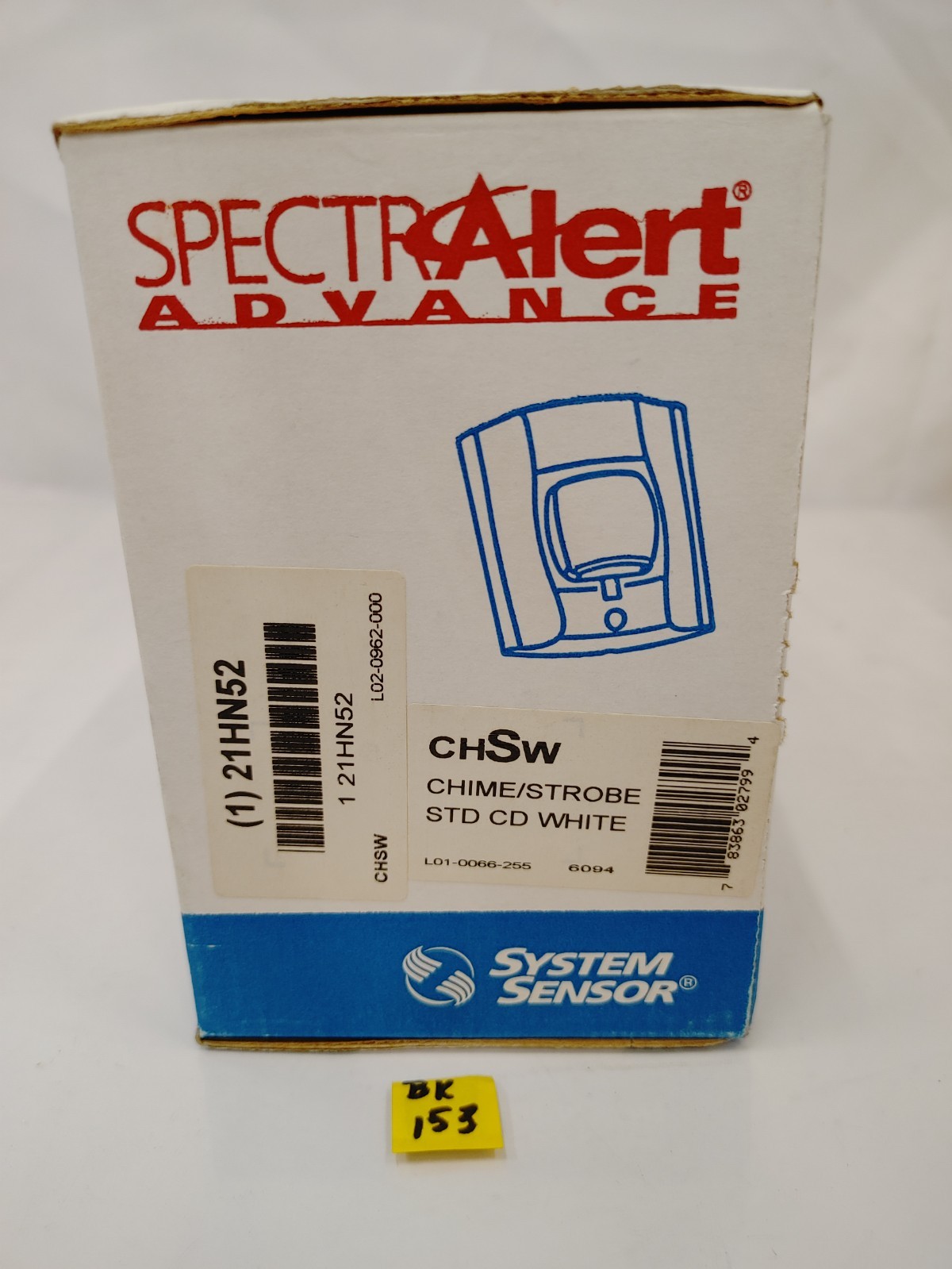 System Sensor CHSW Chime/Strobe STD CD White