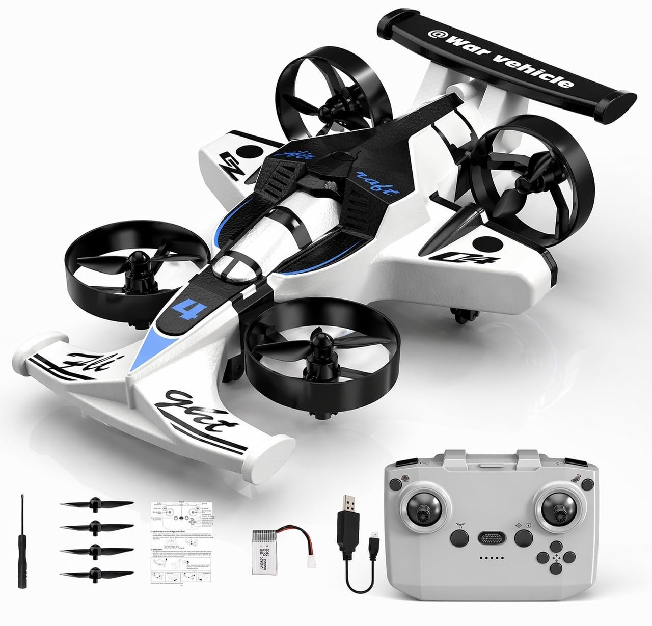 RC Flying Car and Airplane Toy, Toys for Boys and Girls, Jet-Style Helicopter...