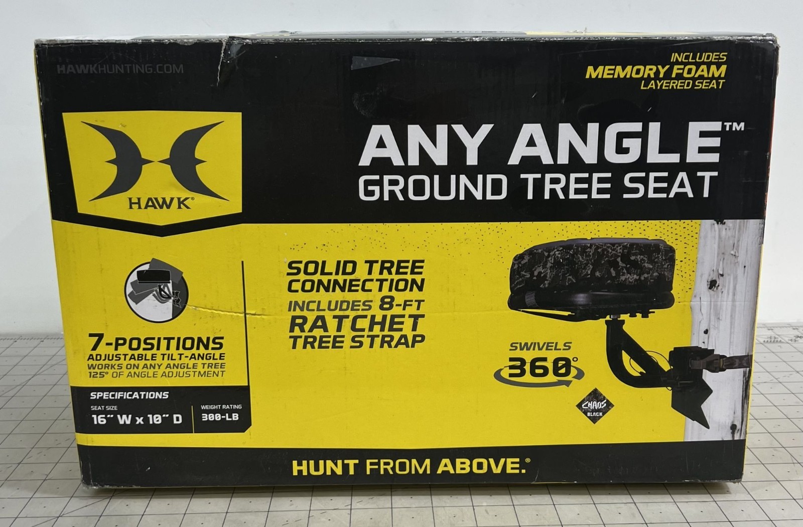 Hawk Any Angle 360 Degree Steel Hunting Tree Seat with 7-Tilt Angle Adjustments