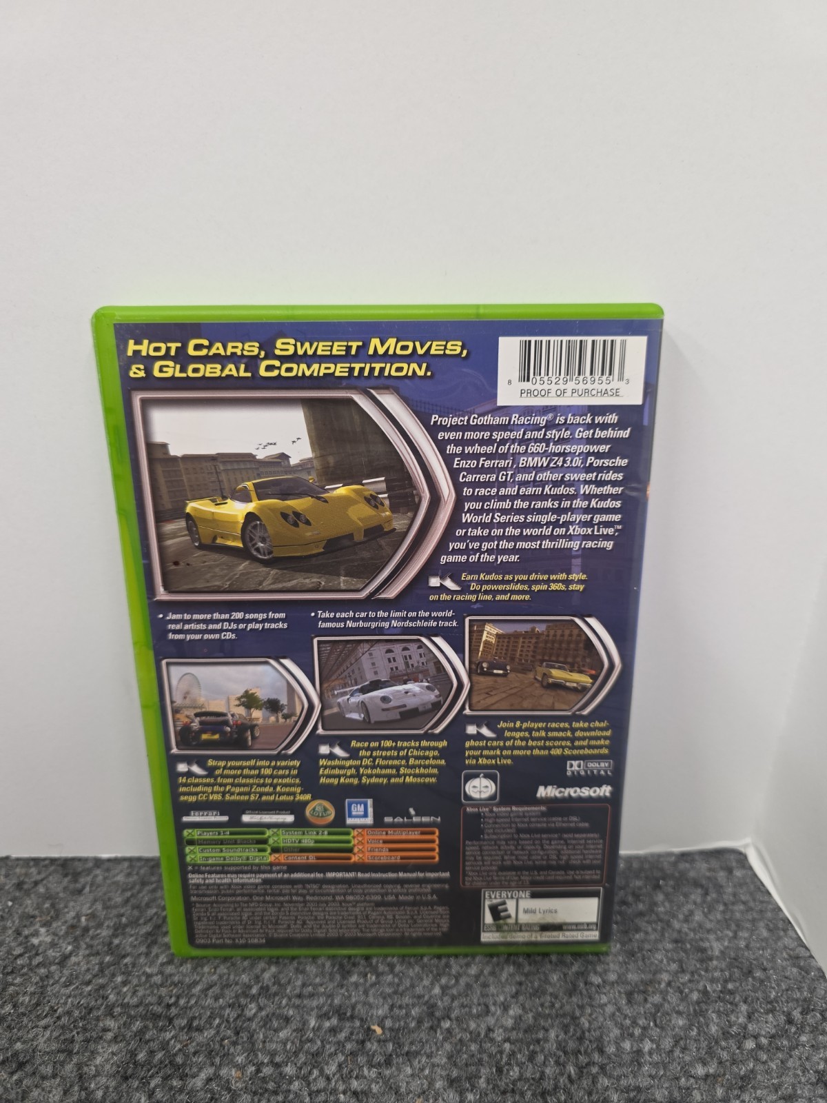 Project Gotham Racing 2 (Microsoft Xbox, 2003) CIB Complete Tested and Working