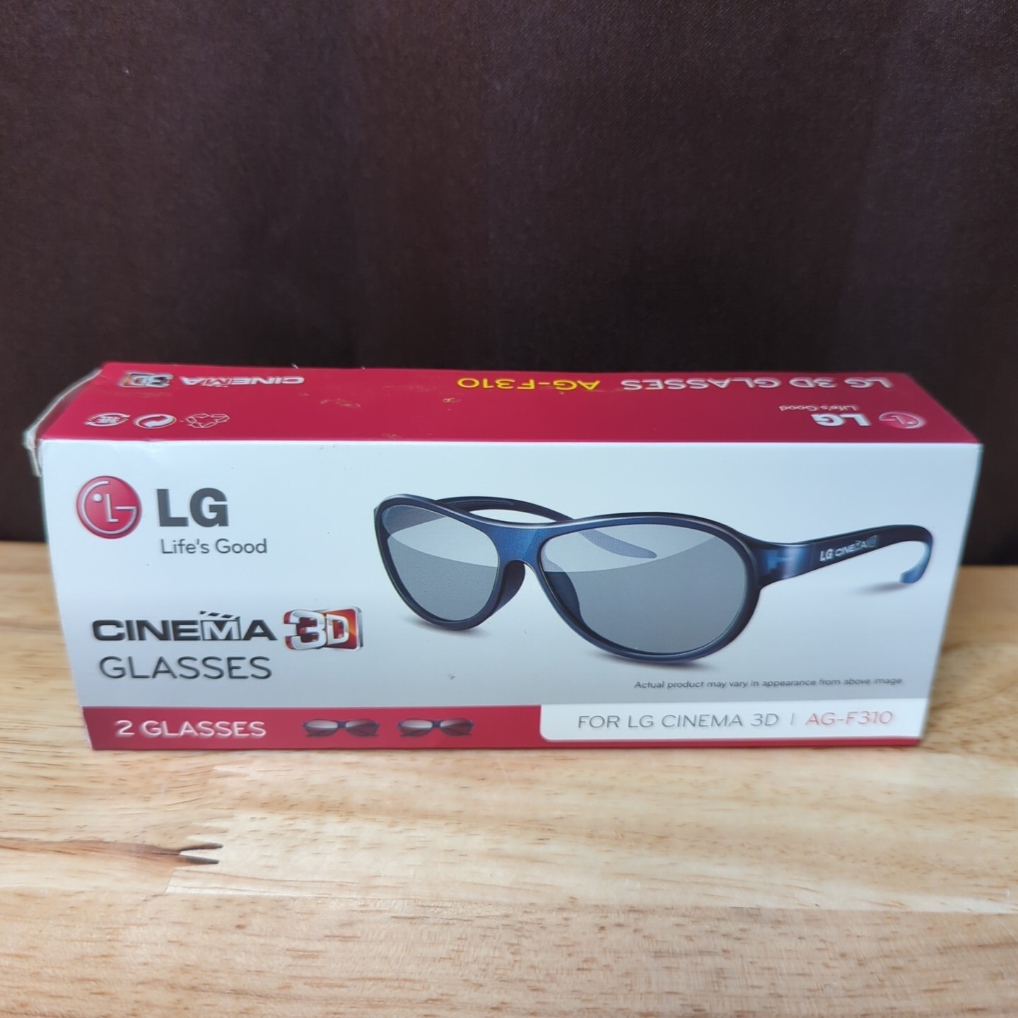 NEW LG Cinema 3D HDTV  Glasses AG-F310 One Box Containing 2 Pair Black